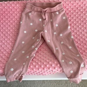 H&M pink polka dot sweat pants